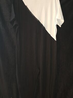 Fashion Nova Black & White Color Block Jumpsuit